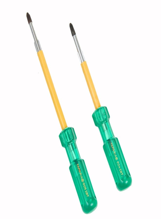 TAPARIA, 2 PC SCREWDRIVERS SET, (904 IBT, 905 IBT), 2 x 2 in 1 SCREWDRIVER. Used for Industrial application, DIY, Electrical, Carpentary, Plumbing, Professional and Home use. - Image 1